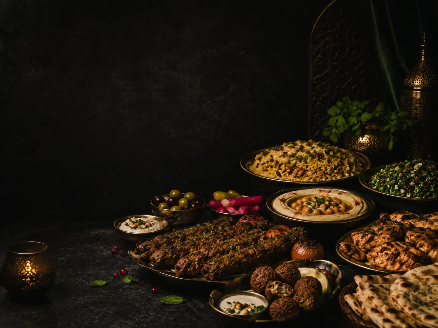 Middle Eastern halal food category